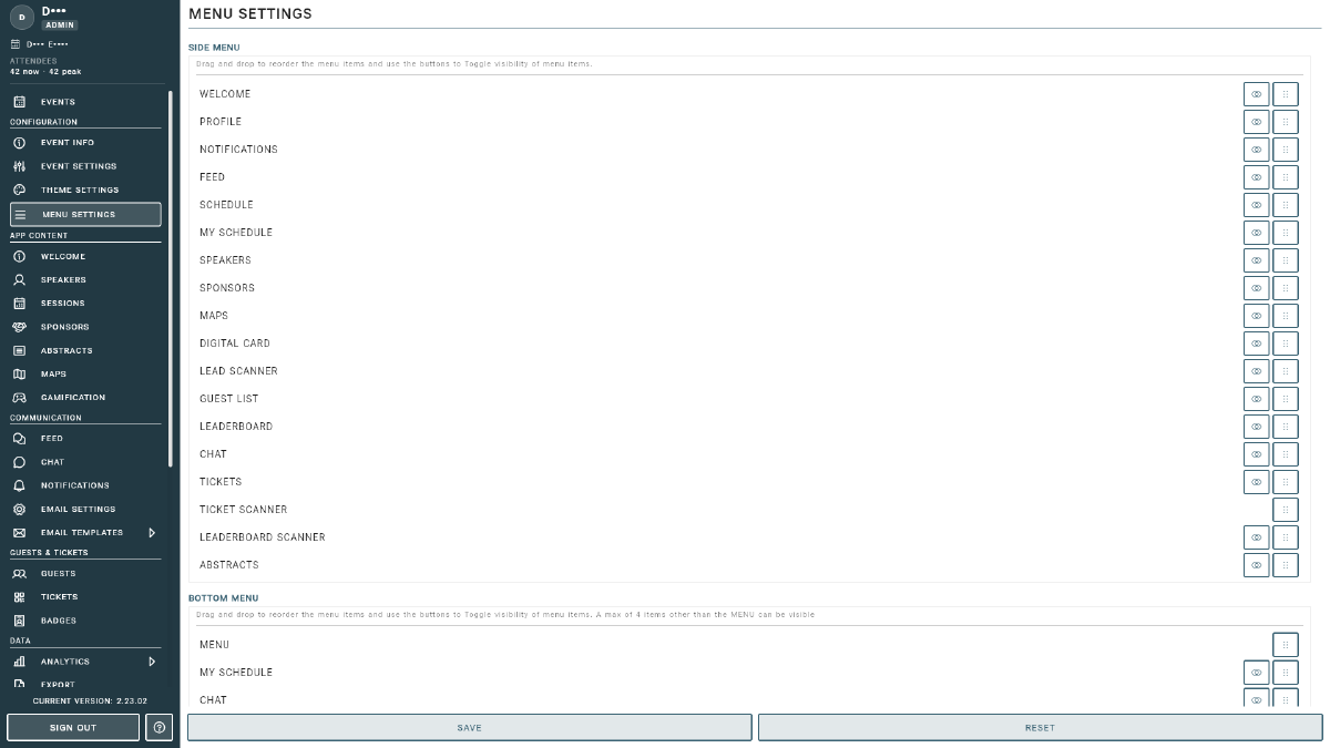 Customizable Navigation Menu Example