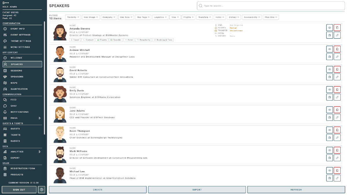 Speaker Profile Example