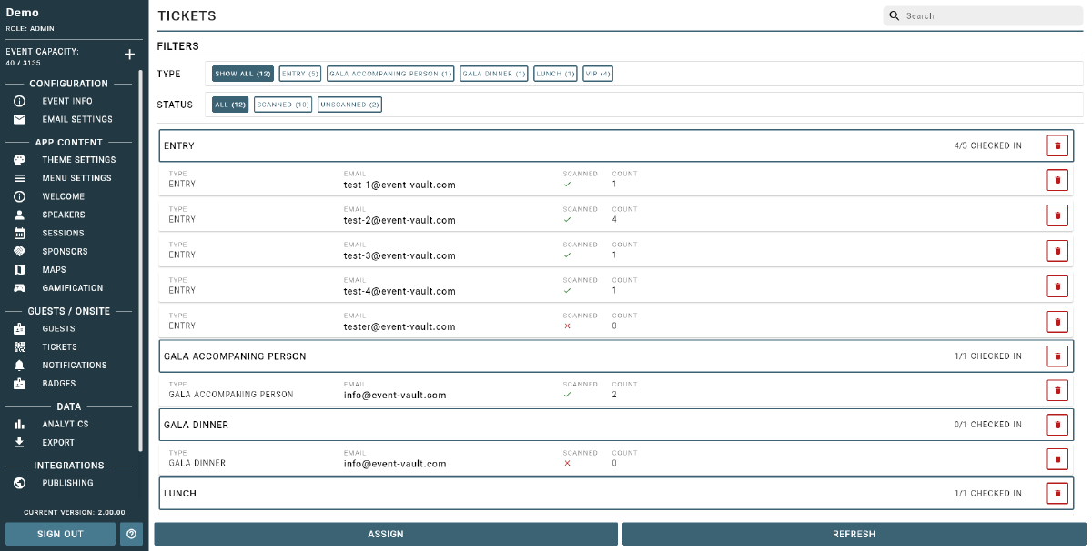 Ticket Management Example